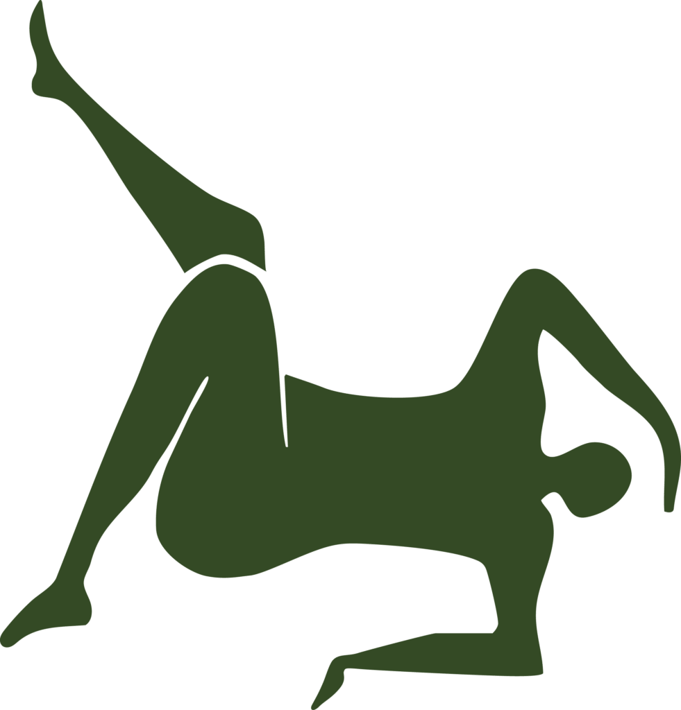 Illustration stilisierte Figur im Yoga-Stil